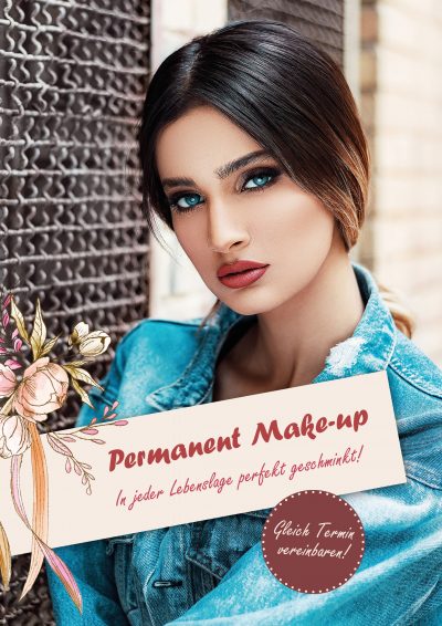 Werbeplakat Plakat Weihnachten Plakat für Permanent Make-up 
